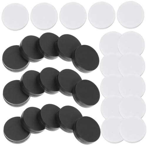 Toyvian 30 Stück Teiliges Schach Ersatzset Rundes Design Weiße und Schwarze Spielfiguren Klassische Brettspiel Zubehör Kinderfreundlich Sicher und Tragbar für Reisen und Partys von Toyvian