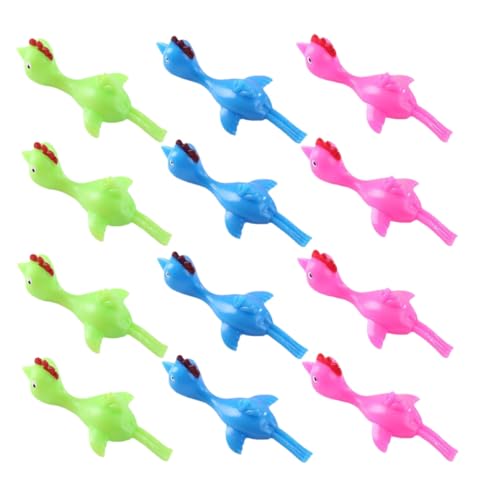 Toyvian 30 Stück Teiliges Stressabbau Dinosaurier Finger Elastisch Schnippbar Lustige Fingerpuppe Buntes Schleuder für Eltern Spaß und Partyaktivitäten von Toyvian