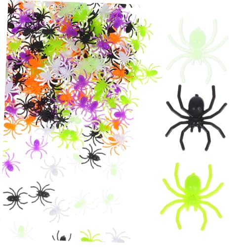 Toyvian 300 Stück Halloween Spinnen Realistische Plastikspinnen für Gruselige Streiche und Deko für Halloween Partys und Hausdekorationen von Toyvian