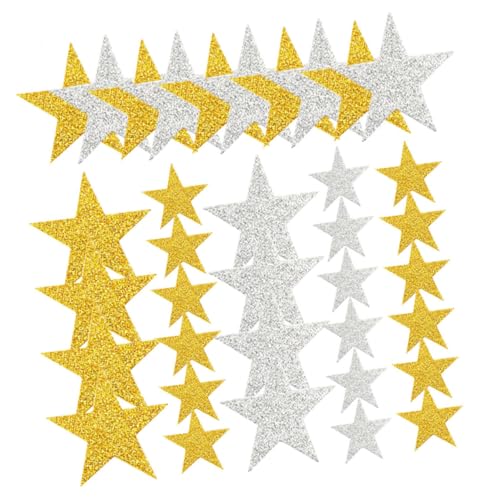 Toyvian 300 Stück Pentagramm-Aufkleber Aufkleber Stern Zum Basteln Sternaufkleber Groß Glitzersternaufkleber Sternaufkleber Für Party Sternaufkleber Klein Selbstklebende Sternenflicken Eva von Toyvian