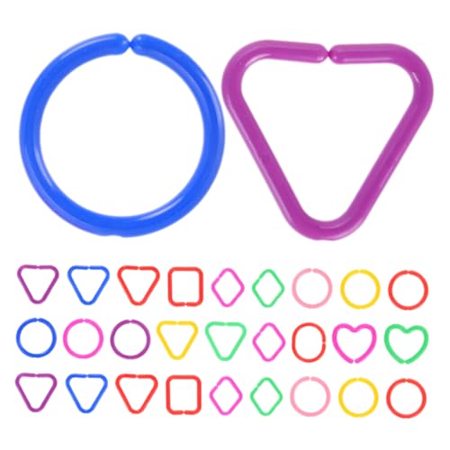 Toyvian Lernspielzeug-Set Für Kleinkinder 30-teilig Geometrische Kettenglieder Kunststoff Babyspielzeug Für Die Kognitive Entwicklung von Toyvian