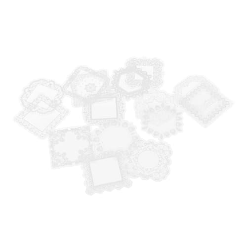 Toyvian 30St Pocket-Sticker-Pack Dekorationen Amorherz-Stirnband Ornamente Braut- Quaste Regal bastelbedarf Aufkleber Set Scrapbooking -Verzierungen antike Aufkleber das Haustier Weiß von Toyvian