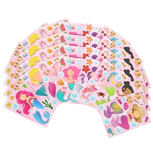 Toyvian 32 Blatt scheckheft scrapbbok aufklebebuchstaben bastelzeug Puppen spielwaren Puppen Selbstklebende Aufkleber mit Cartoon-Etiketten Meerjungfrau-Cartoon-Aufkleber Papier Toyvian 32 Blatt scheckheft scrapbbok aufklebebuchstaben bastelzeug Puppen spielwaren Puppen Selbstklebende Aufkleber mit Cartoon-Etiketten Meerjungfrau-Cartoon-Aufkleber Papier von Toyvian