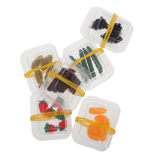 Toyvian 35 Stück Mini-Simulationsfrucht für Lebensmittel Lernspielzeug puppenhaus Lebensmittel Mini-Essen Mini -Lebensmittelspielzeug Minifiguren Plastik von Toyvian