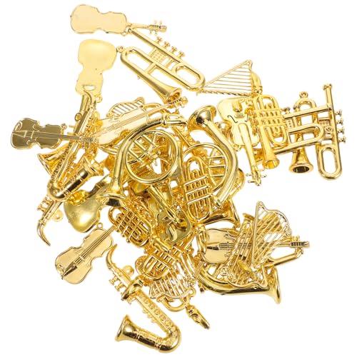 Toyvian 35-teilige Mini-Musikinstrumentenmodelle: Winzige Ornamente fürs Puppenhaus, einschließlich Klavier, Flöte, Gitarre, Posaune für Weihnachtsdekorationen und zum Spielen für Kinder von Toyvian