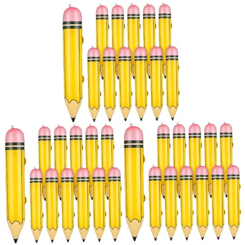 Toyvian 36 Stück Aufblasbare Bleistift Spielzeug Dekorationen Für Den Schulanfang Aufblasbare Schulmaterialien Klassenzimmer Dekoration Riesige Bleistifte Aufblasbare Spielzeuge von Toyvian