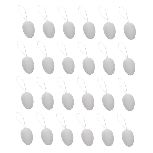 Toyvian 36 Stück bemalte Eier matschig Sachen zappeln Gadgets bastelset basteln für Eier bemalen basteln für ostern Hängendes Osterei Ornamente Plastik Weiß von Toyvian