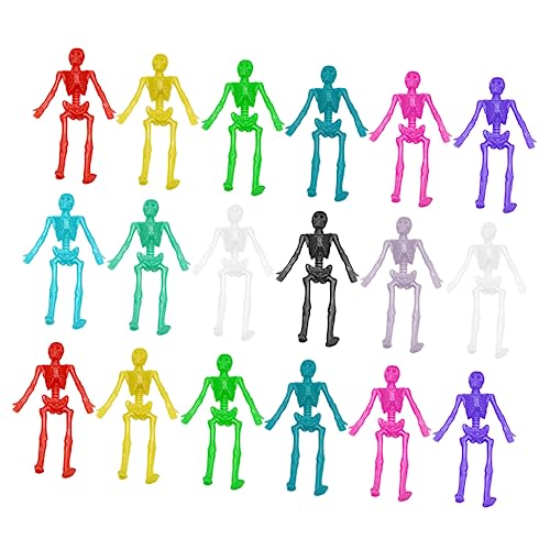 Toyvian 36Stücke Halloween Dehnbare Skelettspielzeuge Lustige Partygeschenke und Füllungen für Halloween Dekoration zur Angstlinderung für Partys und Feiern von Toyvian