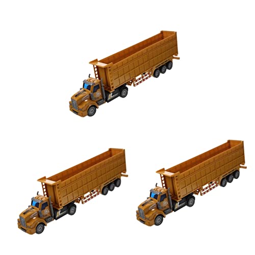 Toyvian 3St Container-LKW-Modell Container-LKW-Spielzeug zurückziehen Autos Spielzeug Modelle Transport autotransporter LKW ​​Spielzeug Anhänger Spielzeug groß Lastwagen Auto Model Suite von Toyvian