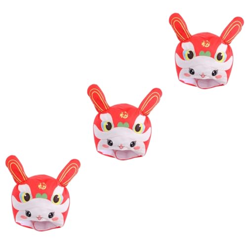 Toyvian 3St Lion Wake Rabbit Kopfbedeckung Feng Shui Karnevalshut Stirnband für Kinder Tiara Kostüm Hut Kapuze mit Hasenohren Abschlussball Requisiten Hut mit Hasenohren Kleidung Partyhut von Toyvian