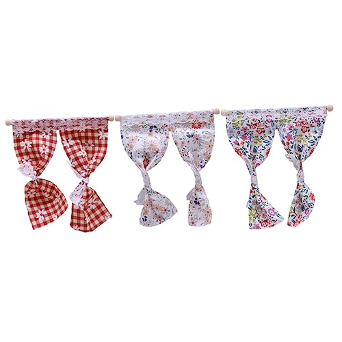 Toyvian 3pcs Mini Puppen Vorhänge Mini Spitze Net Vorhänge Mit Volants Für Küche Toyvian 3pcs Mini Puppen Vorhänge Mini Spitze Net Vorhänge Mit Volants Für Küche von Toyvian