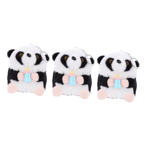 Toyvian 3St Panda-Spielzeug rote Panda plüsch stofftier ausgestopftes Tier Geschenke für Babymädchen schöne Panda-Puppe Panda gefüllte Puppe Karikatur Schlüsselanhänger sichuan schmücken von Toyvian