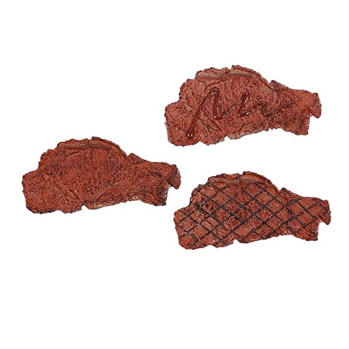 Toyvian 3St Steak-Modell gefälschtes Steak- Küche Essen Foto Requisite künstliche Fleischrequisiten Simuliertes Steak gefälschte Lebensmittel realistisch Essensmodell vorgeben PVC Toyvian 3St Steak-Modell gefälschtes Steak- Küche Essen Foto Requisite künstliche Fleischrequisiten Simuliertes Steak gefälschte Lebensmittel realistisch Essensmodell vorgeben PVC von Toyvian