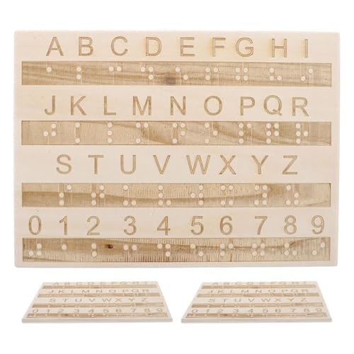 Toyvian Umfassendes Braille-lernset 3-teiliges Braille-Alphabet-Brett Aus Holz Taktile Zahlen Blindenbildungsset Toyvian Umfassendes Braille-lernset 3-teiliges Braille-Alphabet-Brett Aus Holz Taktile Zahlen Blindenbildungsset von Toyvian