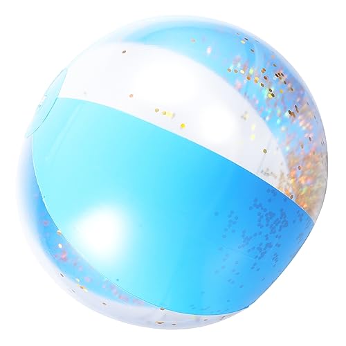 3St glitzernder Wasserball Strandbälle mit Pailletten Fußballspielzeug Schwimmbad Spielzeug für den Strand großer Wasserball großer aufblasbarer Wasserball Blitz Billard Konfetti von Toyvian