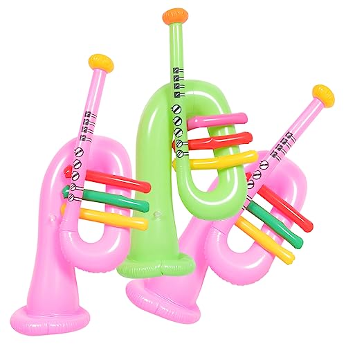 Toyvian 3Stücke Aufblasbare Musikinstrumente Lustige Trompete Für Erwachsene Party Requisiten Aufblasbare Instrumente Zufälligen Farben Für Feste von Toyvian