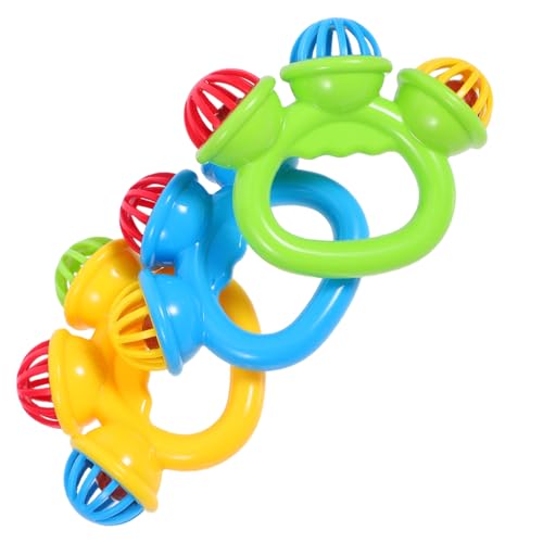 Toyvian 3Stücke Jingle Bells Handglocken Für Jahre Mini Tamburin Für Musikpädagogik Und Für Kleinkinder Farblich Sortiert von Toyvian