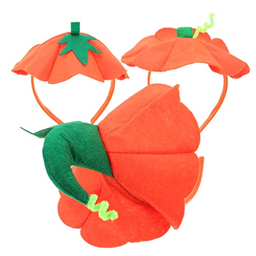 Toyvian 3Stücke Teiliges Halloween Kürbis Stirnband Dekorative Kopfbedeckung aus Sicherem Material für Halloween Party Zweig und Hut Designs von Toyvian