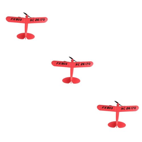 Toyvian 3St Zweiwege-Flugzeugmodell Spielzeug für Kinder kinderspielzeug Red Modelle Modellflugzeug RC-Flugzeug Fernbedienung Segelflugzeug ferngesteuertes Flugzeug reparierter Flügel rot von Toyvian