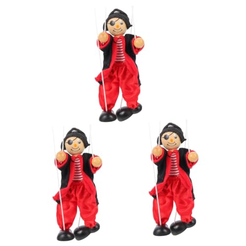 Toyvian 3st Marionette Für Kinder Piratenspielzeug Juguetes Adultos Erwachsene Puppe Erwachsenenpuppe Für Jungs Puppen Bauchredner Den Stoff von Toyvian
