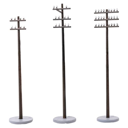 Toyvian 3stücke Teiliges Mini Telegrafenmasten Modelle Für Sandtisch Dekoration Mikrolandschaft DIY Zubehör Modellbau Und Gartenornamente von Toyvian