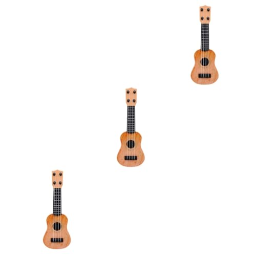 Toyvian 3st Mini-Ukulele Ukulele Für Kinder Mini-Gitarre Spielzeuginstrument Ukulele Gitarre Für Kinder Elektrische Musikgitarre Anfänger-Ukulele Kleinkind Erwachsener Gitarrengurt Plastik von Toyvian