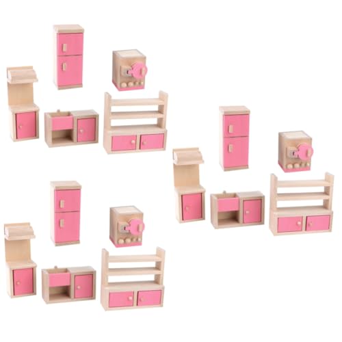Toyvian Miniaturmöbel 3st Mini-möbel Miniaturhaus Winzige Möbel Mini- -miniaturmöbel DIY Mini Requisiten Mini-Restaurant Mini- -Requisiten Modell Puppenhaus Hölzern Kind Puppenhausmöbel von Toyvian