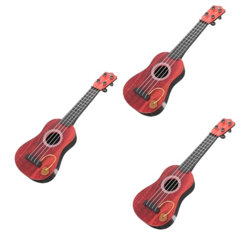 Toyvian 3st Mini-simulations Gitarre Instrument Für Kinder Kleinkind-Ukulele 2 Jahre Alt Ukulele Nähen Kinder Ukulele-Gitarre Baby Weihnachten Trompete Abs von Toyvian