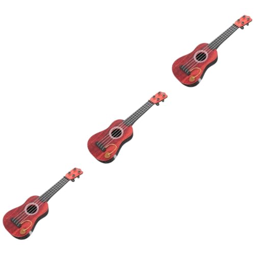 Toyvian 3st Mini-simulations Gitarre Baby Spielzeug Ukulele-Gitarre Baby-Gitarre Ukulele Nähen Babygitarre Für 1 Jahr Babyspielzeug Spielzeuge Mini-Gitarre Weihnachten Kind Trompete Abs von Toyvian