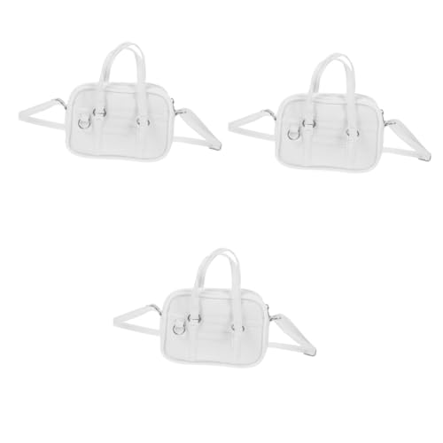 Toyvian 3st Puppenrucksack Handtaschen Umhängetasche Geldbörsenzubehör Die Einkaufstasche Modelle Puppentasche Requisite Mini-hausdekoration Mini- -dekor Weiß Mikroszene Baby Puppenhaus von Toyvian