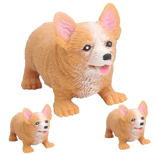 Toyvian 3st Spielzeug Zum Stressabbau Stressbälle Für Erwachsene Anti-Stress-Spielzeug Spielzeug Für Kinder Kinderspielzeug Kidcraft-spielset Kinderstressspielzeug Tier Büro TPR Corgi von Toyvian
