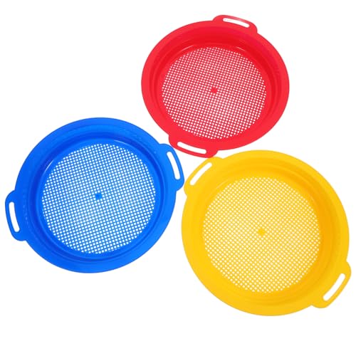 Toyvian Strandspielzeug Für Jungen Und Mädchen 3-teiliges Strand-sandsieb-Set Netzfilter Interaktives Spielen von Toyvian