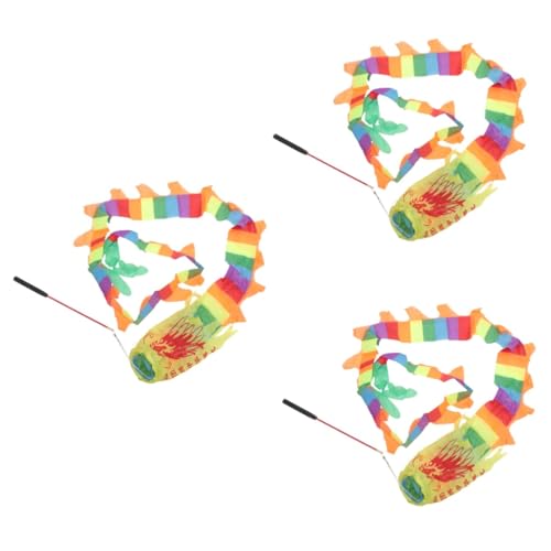 Toyvian 3 Stück Kinderband Für Kinder Goldene Türschlangen Chinesisches Dekorband Luftschlange Kinderband Kinderdekoration Drachenband Ryan 3D-Kunststoff Flexibel von Toyvian