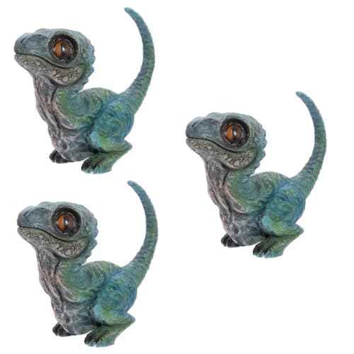 Toyvian 3st Velociraptor-Spielzeug Wohnkultur Spielzeuge Dinosaurier-Figur-dekor Realistisches Dinosaurier-dekor Dinosaurier-Geschenk Dinosaurier-Party-dekor Haushalt Kind Zubehör Harz von Toyvian