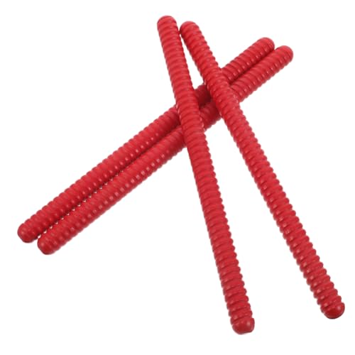 Toyvian 4 . Teiliges Spiralförmige Holz Rhythmussticks für Leichtes Percussion Instrument mit Glatter Oberfläche für Musikunterricht Gruppenaktivitäten und Frühe Musikalische Rot von Toyvian