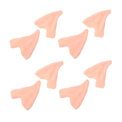 Toyvian 4 Paare Elfenohren Ohren tragen Halloween-Ohren-Stütze Ohrhörer Elfen-Kopfhörer Ohrring elf Ohren Halloween-Attacken Maskerade Fee Ohr Halloween -Kostüm -Requisiten Emulsion Beige von Toyvian