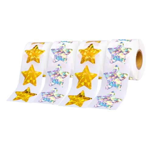 Toyvian 4 Rollen Kinderfreundliche Reflektierende Sternaufkleber und Belohnungssticker für Erfolge Bastelprojekte und Dekoration Toyvian 4 Rollen Kinderfreundliche Reflektierende Sternaufkleber und Belohnungssticker für Erfolge Bastelprojekte und Dekoration von Toyvian