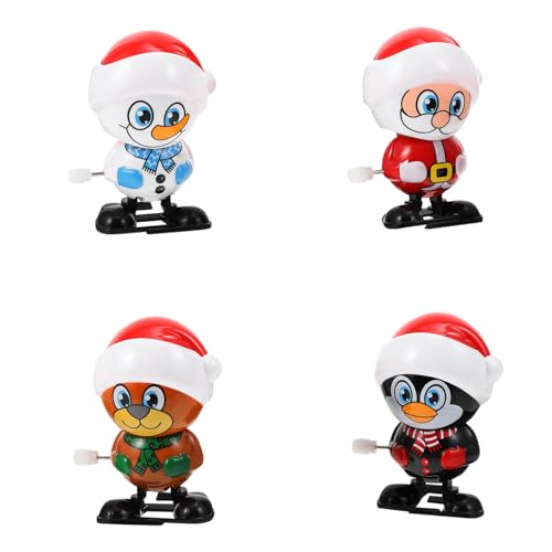 Toyvian 4 STÜCKE Teiliges Weihnachts Aufziehspielzeug Batteriefreies Glatt Spielerisches Lernspielzeug für Vielseitig für Eltern Junge Mädchen Interaktion und Festliche Dekoration von Toyvian