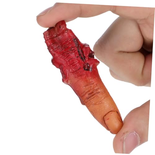 Toyvian 4 Sätze Blutige Abgetrennte Finger aus Plastik Tragbare Fake Finger für Gruselige Party Deko und Haunted House Zubehör von Toyvian