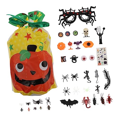 Toyvian 4 Sätze Halloween-Requisiten Spielzeug Kind Plastik Skelett Süßigkeitentasche von Toyvian