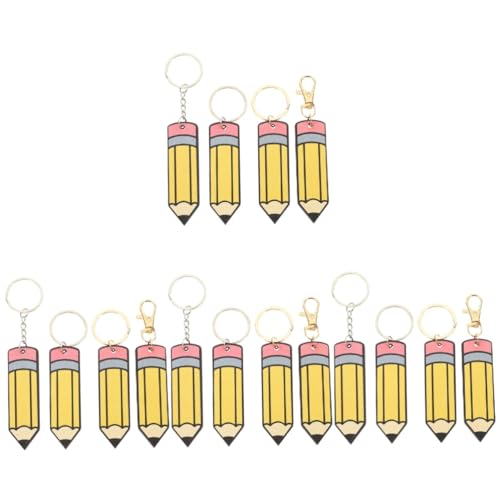 Toyvian 4 Sätze Holz Bleistift Schlüsselanhänger Teiliges Kreatives Schlüssel Accessoire Für Lehrer Langlebig Für Zu Besonderen Anlässen 4 Stück * 4 von Toyvian