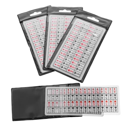 Toyvian 4 Sätze Magische Requisiten Gimmick-Kartentricks Requisiten Spielkarte Münze herausfordern Die Plastikkarte partyspiele Poker Schachbrett unterhaltsame Karten Perspektive PVC von Toyvian