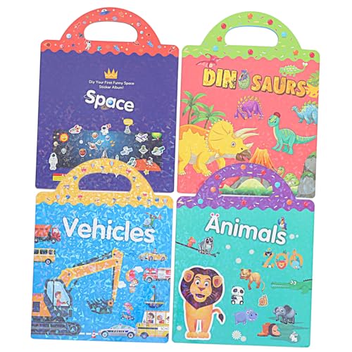 Toyvian 4 Sätze Stickerbuch Für Aufkleber Bücher Wiederverwendbares Stickerbuch Partygeschenk Bildungsspielzeug Lehrbuch Vorschul-stickerbuch Wasserdichtes Umweltschutz-szenenbuch Toyvian 4 Sätze Stickerbuch Für Aufkleber Bücher Wiederverwendbares Stickerbuch Partygeschenk Bildungsspielzeug Lehrbuch Vorschul-stickerbuch Wasserdichtes Umweltschutz-szenenbuch von Toyvian