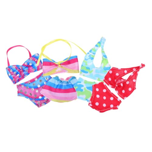 Toyvian 4 Sätze Teiliges Puppen Badebekleidungs Badeanzüge und Bikinis Weiche Materialien Bequeme Passform Geeignet für Puppen für Sommer und Fotoshootings von Toyvian