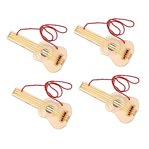 Toyvian 4 Sätze Ukulele Aus Holz Instrumente Handgefertigtes Gitarrenmaterial-kit Gitarre Selber Bauen DIY-Material Handgefertigter Ukulele-bausatz Semi-Craft-Ukulele-kit von Toyvian