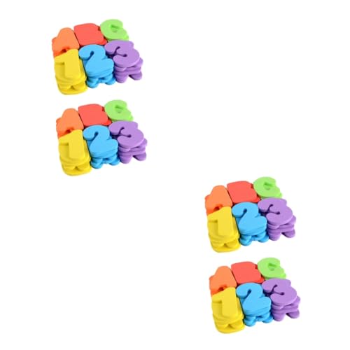 Toyvian 4 Sätze alphanumerische Aufkleber Badespielzeug Schaumbuchstaben Spielzeuge Kinderspielzeug Alphabet-Spielzeug für die frühe Bildung Spielzeug für die Früherziehung Anzahl Duschgel von Toyvian