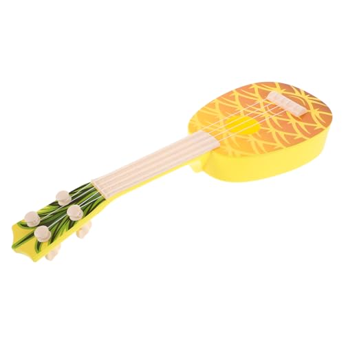 Toyvian 4 Saiten Ukulele Saitig Mini Musikinstrument mit Ananas Robustes Kindgerechtes Design Leicht und Realistisch Lernspielzeug für Mädchen und Jungen von Toyvian