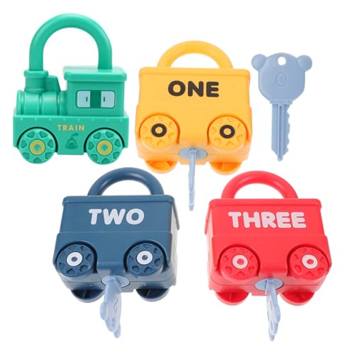 Toyvian Montessori-Spielzeug Für Kleinkinder Auto Alphabet-Lernen Schloss- Und Schlüsselspielzeug Lernspiele Für Kinder Zahlenzählspielzeug Montessori-Spielzeug Für Kinder von Toyvian