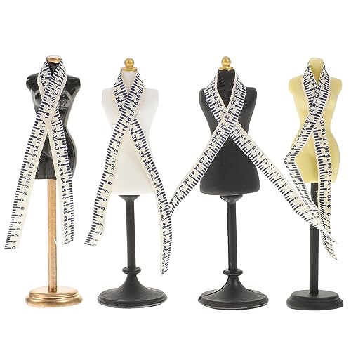 Toyvian 4 Sets Miniatur Szene Schaufensterpuppe Mädchen Gefälschte Geld Puppenhaus Tapete Abziehen Und Aufkleben Puppen Weibliche Puppe Kleid Nähen Schaufensterpuppe Puppenhaus Miniaturen von Toyvian
