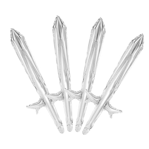 Toyvian 4 Stück Aufblasbares Für Schwerter Säbel Kostüme Und Requisiten Forderung Party Kinderspielzeug Aufblasbares Bühnenauftritt Silver Aluminiumfolie von Toyvian